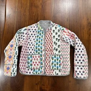 Quilted Cotton Boho Bohemian Patchwork Jacket Size Large